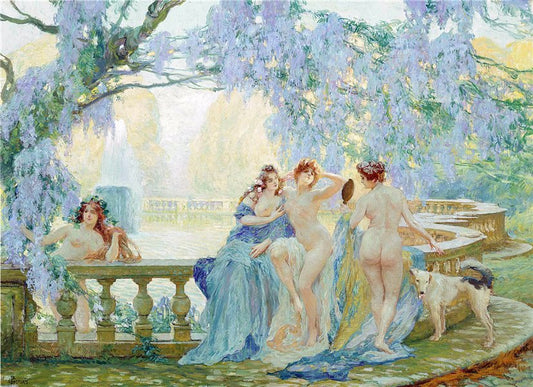 A Classical Idyll, vintage artwork by Paul Gervais, 12x8" (A4) Poster