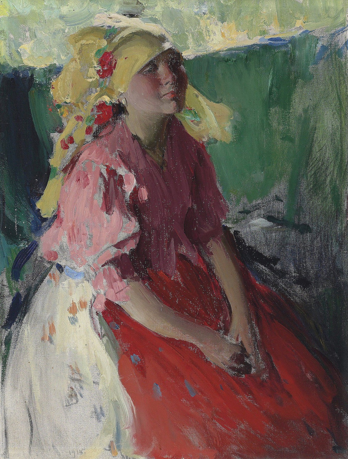 Young Peasant Woman by Abram Efimovich Arkhipov,A3(16x12")Poster