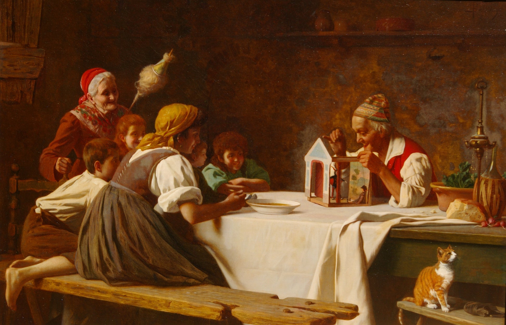 The Puppet Show, vintage artwork by Pietro Saltini, 12x8" (A4) Poster