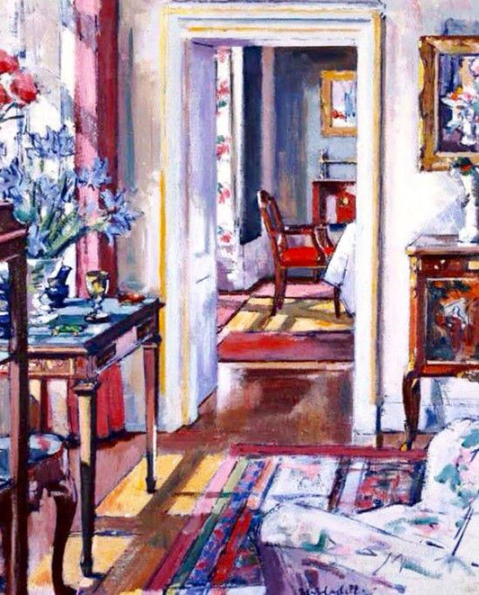 Croft House, Interior, vintage artwork by Francis Campbell Boileau (F.C.B.) Cadell, 12x8" (A4) Poster