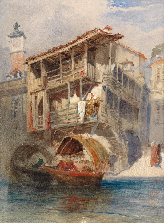 Isola Bella, Lago Maggiore, vintage artwork by Samuel Prout, A3 (16x12") Poster Print