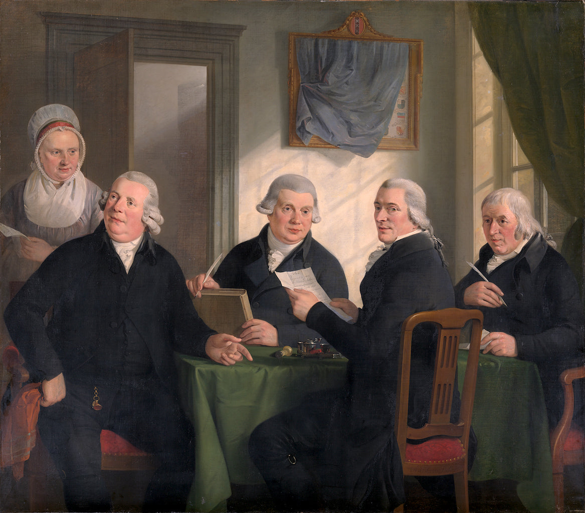 Regents of the Oudezijds Almshouse, vintage artwork by Adriaan de Lelie, 12x8" (A4) Poster