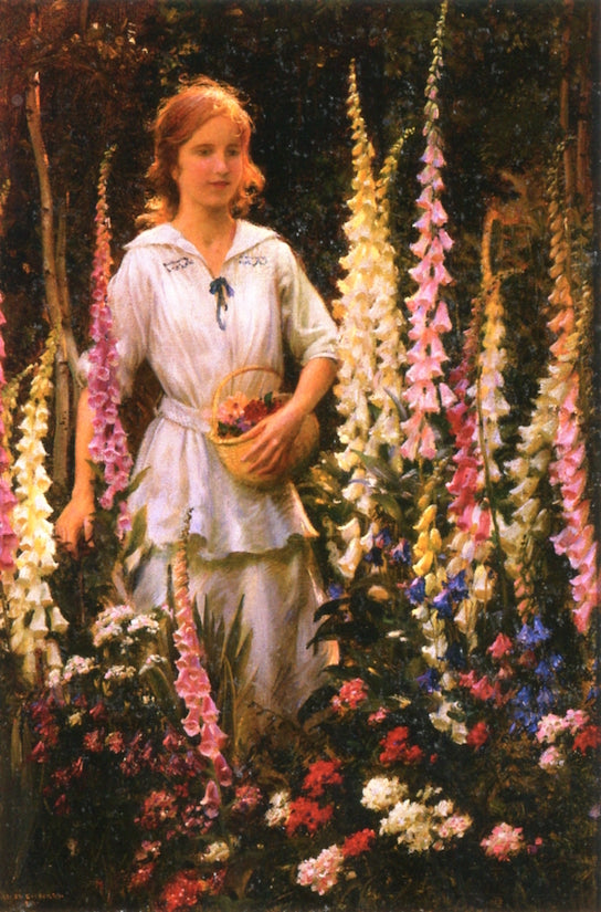 A Corner of Grandmother's Garden by Charles Courtney Curran,A3(16x12")Poster