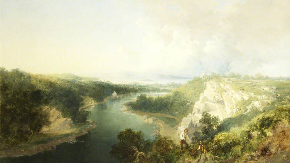 The Avon and Severn from Clifton Down, vintage artwork by Edmund John Niemann, A3 (16x12") Poster Print