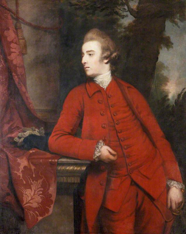 Colonel John Acland, vintage artwork by Sir Joshua Reynolds, 12x8" (A4) Poster