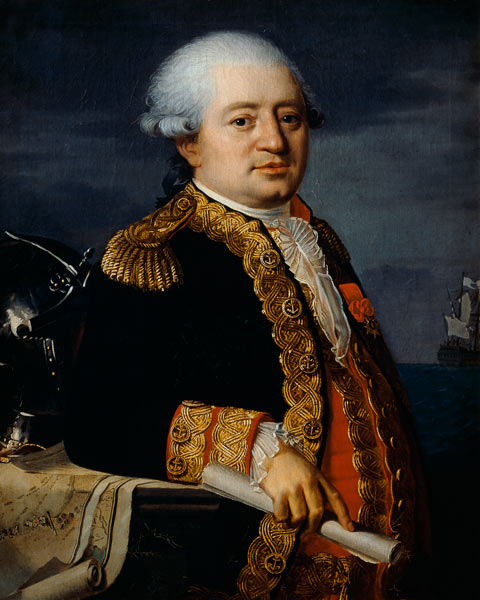 Portrait of Louis Bon Jean de la Couldre, vintage artwork by Robert Lefèvre, 12x8" (A4) Poster