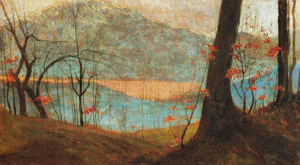 Winter in Miazzina, vintage artwork by Vittore Grubicy de Dragon, 12x8" (A4) Poster