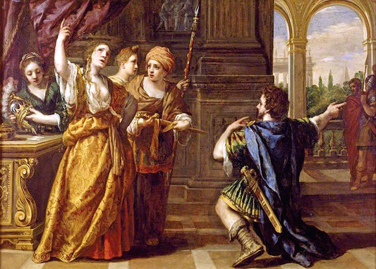 The Oath of Semiramis, vintage artwork by Pietro da Cortona, 12x8" (A4) Poster