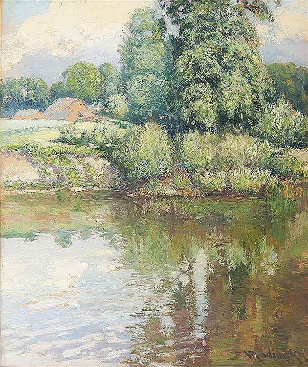 Summer Mood, vintage artwork by Václav Radimský, 12x8" (A4) Poster