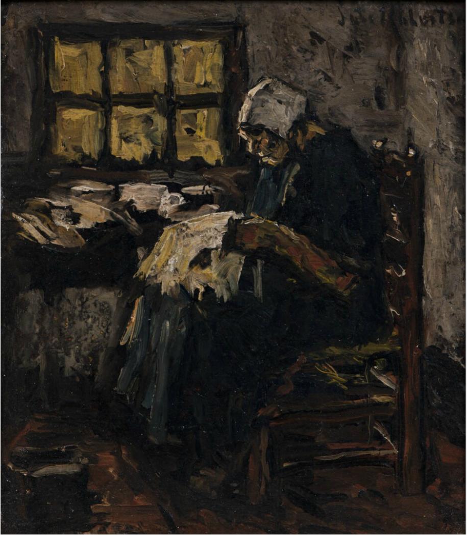 Woman sewing by Suze Robertson,A3(16x12")Poster