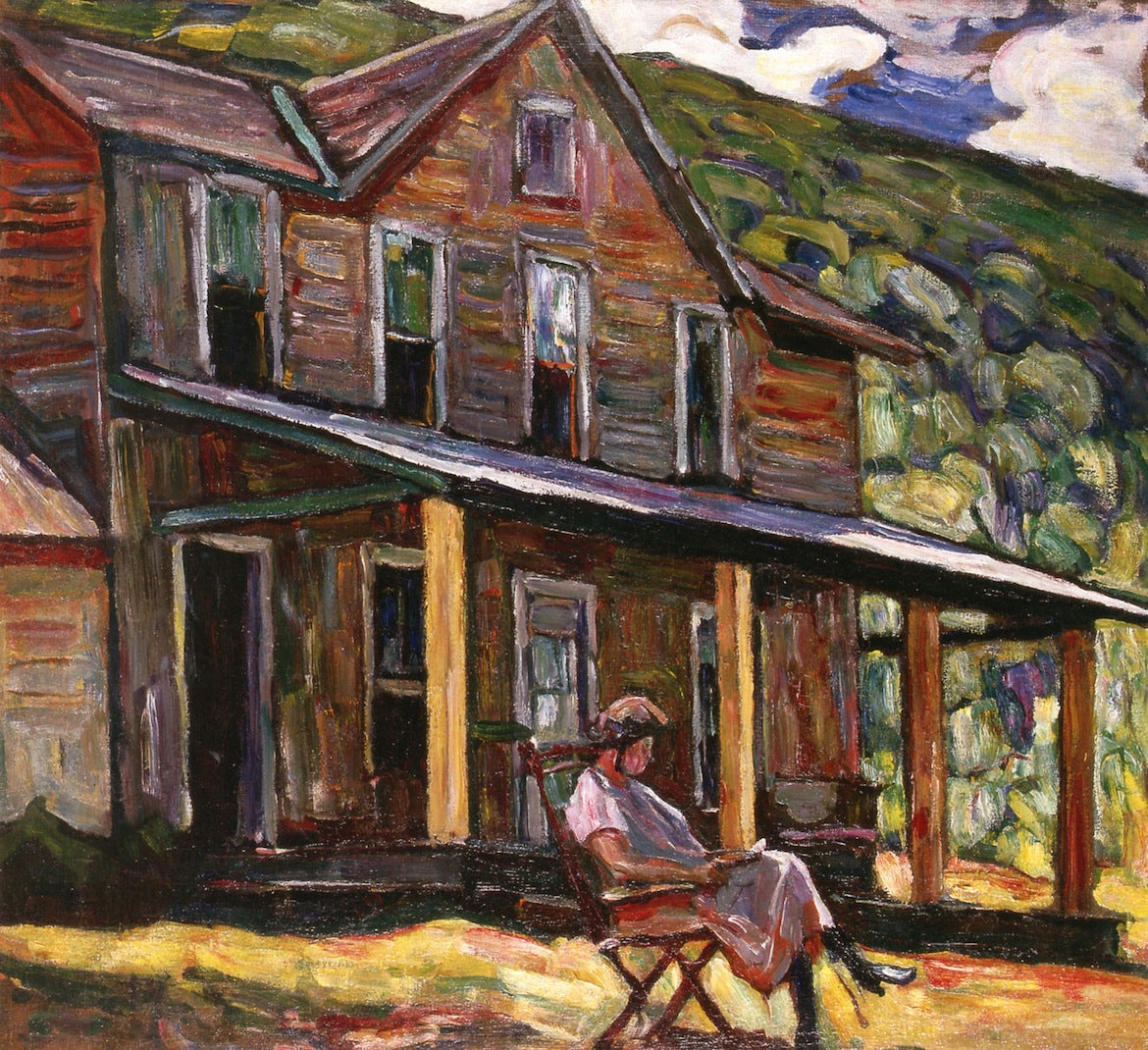 Country, in the Mountains, vintage artwork by Abraham A. Manievich, 12x8" (A4) Poster