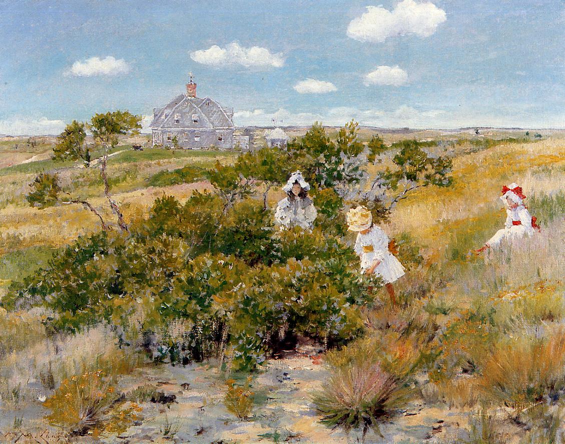The Bayberry Bush, vintage artwork by William Merritt Chase, 12x8" (A4) Poster
