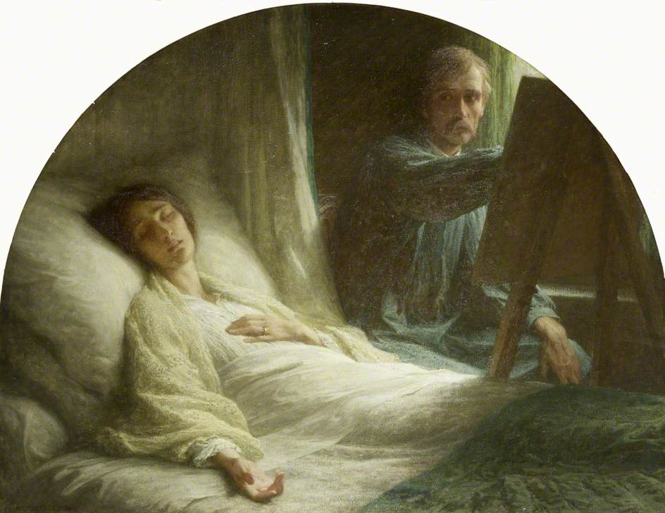 This for Remembrance, vintage artwork by Sir Francis Bernard (Frank) Dicksee, 12x8" (A4) Poster