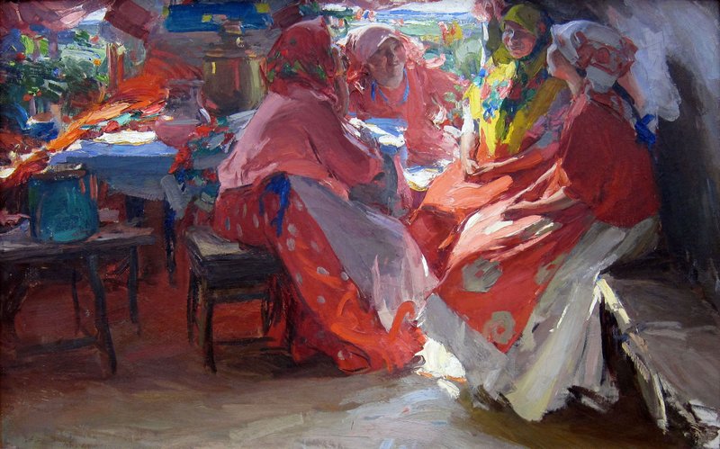 Visitors by Abram Efimovich Arkhipov,A3(16x12")Poster