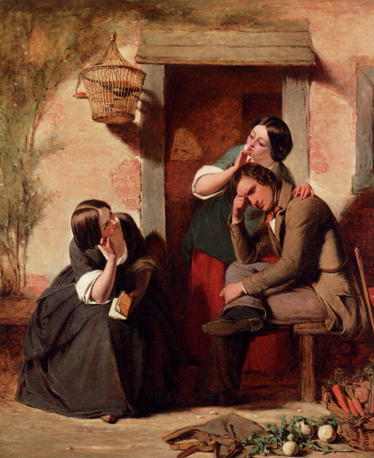 A Teasing Riddle, vintage artwork by Augustus Leopold Egg, A3 (16x12") Poster Print