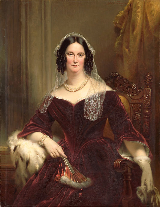 Portrait of Dieuwke Fontein, vintage artwork by Jan Adam Kruseman, A3 (16x12") Poster Print