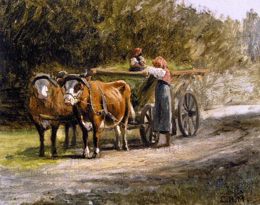 A Bavarian Team, vintage artwork by Charles Henry Miller, 12x8" (A4) Poster