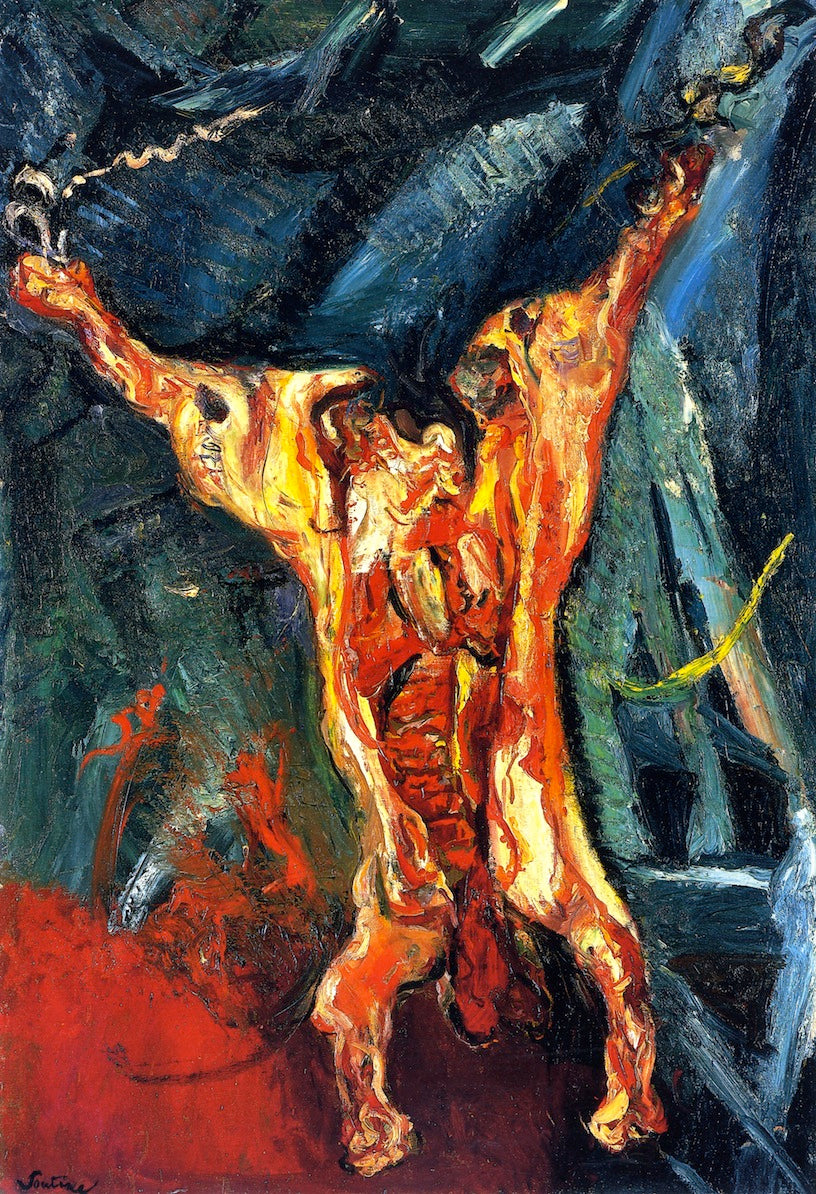 Carcass of Beef, vintage artwork by Chaim Soutine, 12x8" (A4) Poster