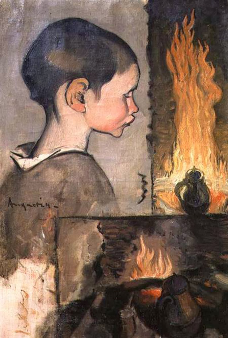 f a Child and Study for a Still-life by Louis emile Anquetin,A3(16x12")Poster