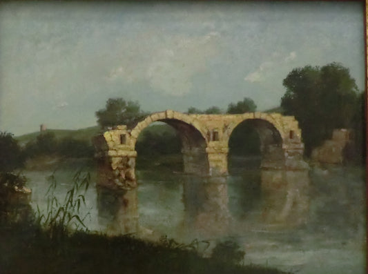 The Bridge of Ambrussum, vintage artwork by Gustave Courbet, A3 (16x12") Poster Print