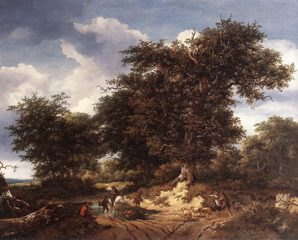 The Great Oak, vintage artwork by Jacob van Ruisdael, 12x8" (A4) Poster