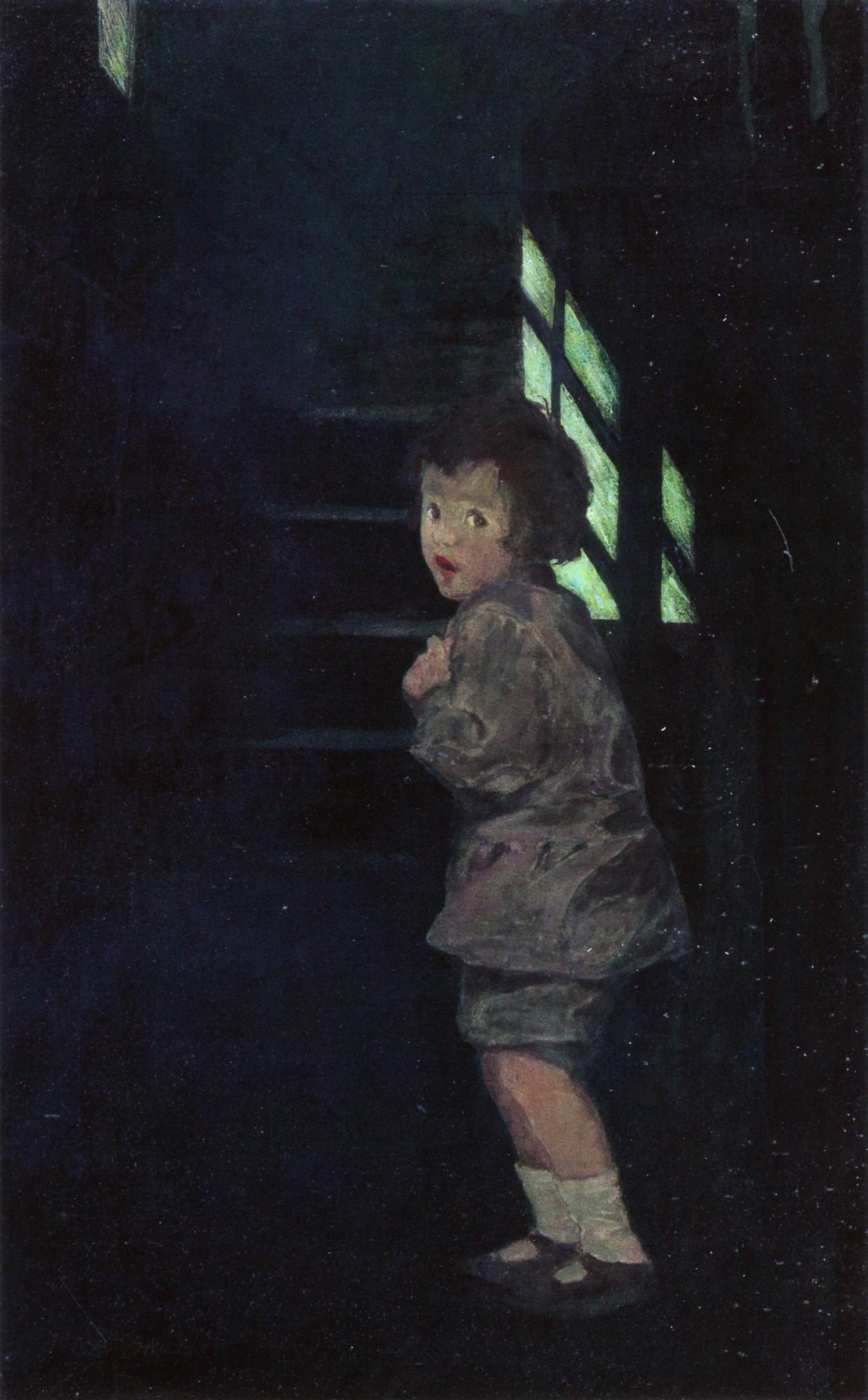 The Dark, vintage artwork by Jessie Willcox Smith, 12x8" (A4) Poster