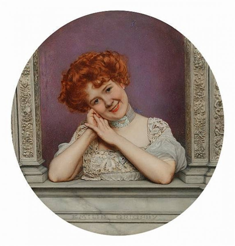 Portrait of Emilie Grigsby by Jan van Beers,A3(16x12")Poster