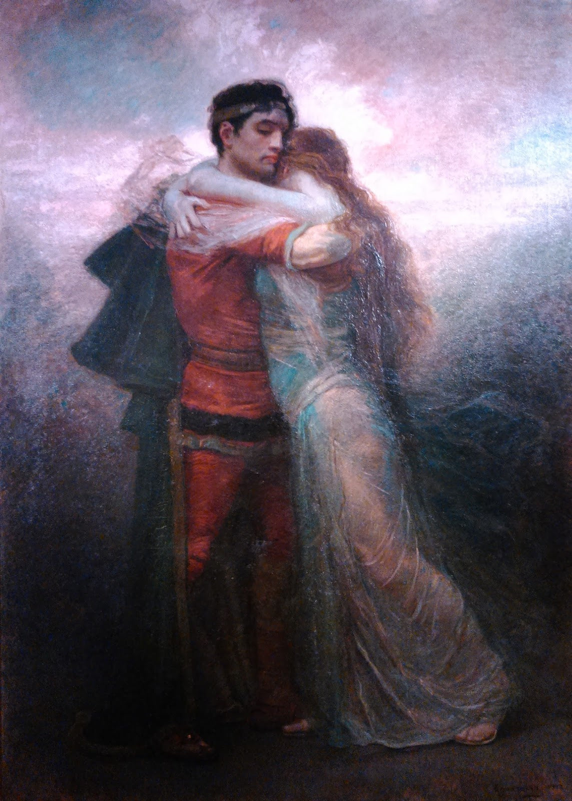 Tristan and Isolt, vintage artwork by Rogelio de Egusquiza, 12x8" (A4) Poster