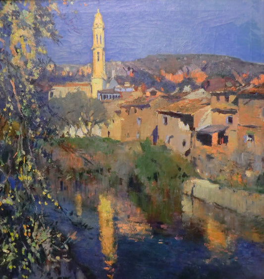 El espejo de la iglesia (Mirror of the Church), vintage artwork by Joaquin Mir  Trinxet, 12x8" (A4) Poster