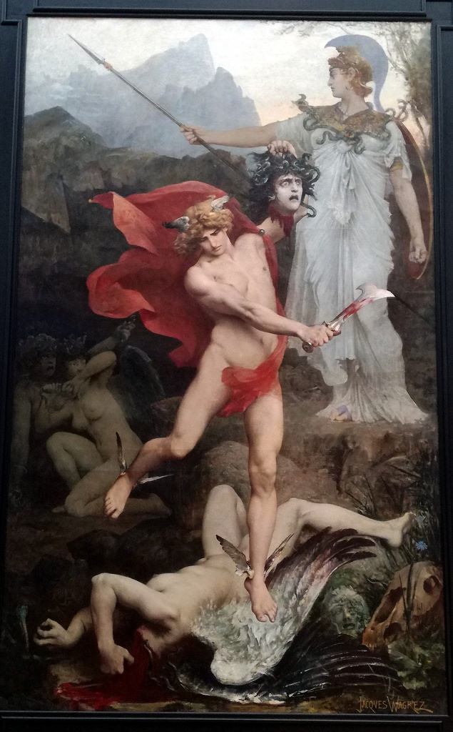 Perseus, vintage artwork by Jacques Clement Wagrez, 12x8" (A4) Poster