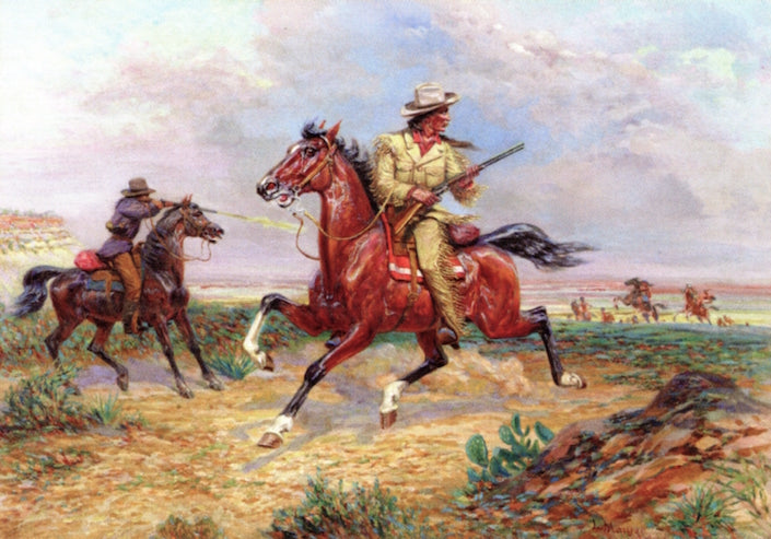 The Shootout, vintage artwork by Louis Maurer, 12x8" (A4) Poster