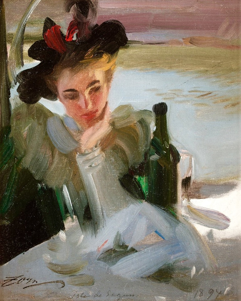 At the cafe, Isle de Seguin by Anders Zorn,A3(16x12")Poster