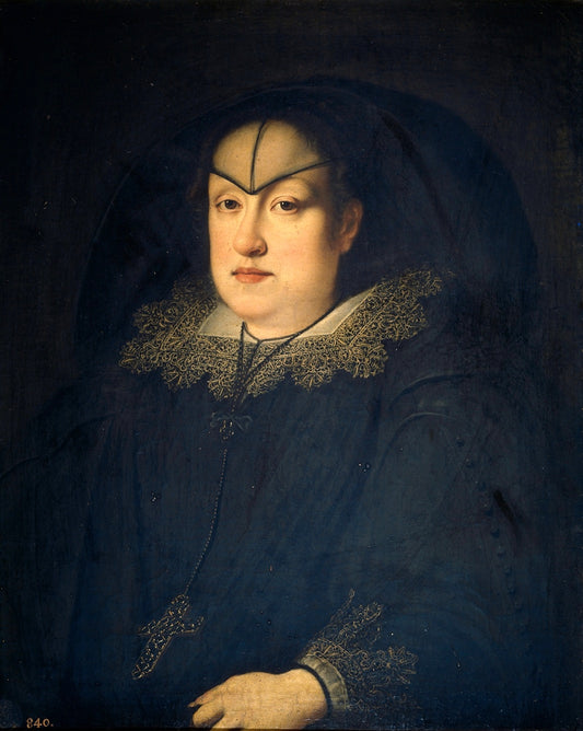 Portrait of Maria Maddalena of Austria as a widow, vintage artwork by Justus Sustermans, 12x8" (A4) Poster