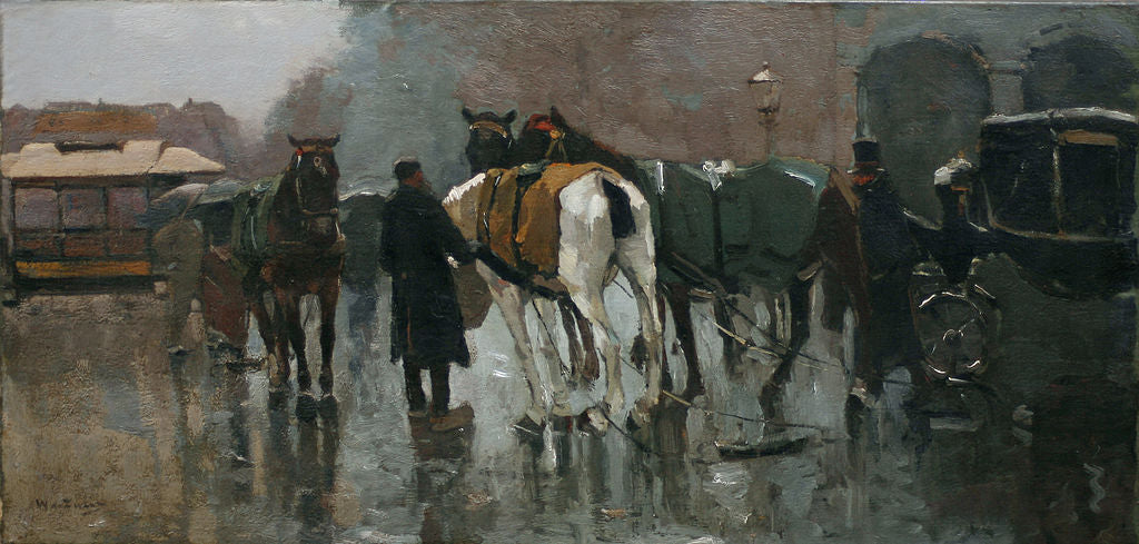 Rainy Weather on the Buitenhof, The Hague by Willem de Zwart,A3(16x12")Poster