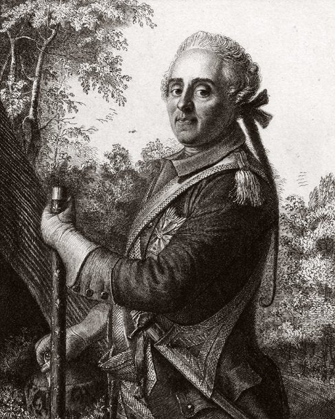 Hermann Moritz Graf von Sachsen, vintage artwork by Jean-Étienne Liotard, 12x8" (A4) Poster