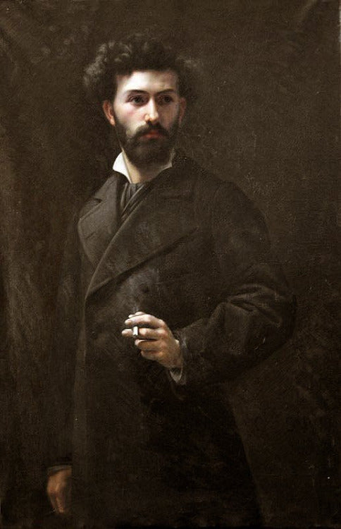 Portrait du frère de l'artiste, vintage artwork by Henri Alphonse Barnoin, 12x8" (A4) Poster