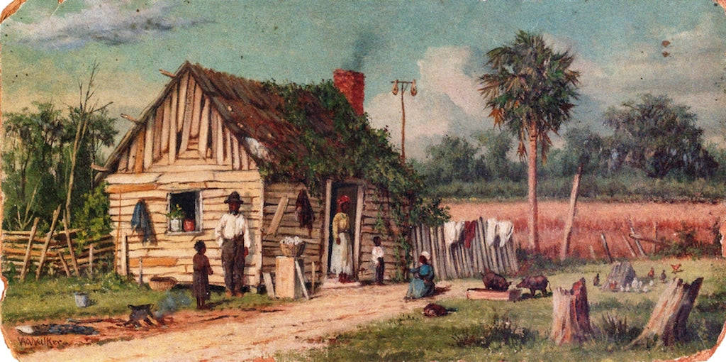 Life around the Cabin, vintage artwork by William Aiken Walker, 12x8" (A4) Poster