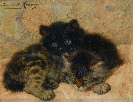 Gem and Pearl, vintage artwork by Henriette Ronner-Knip, A3 (16x12") Poster Print