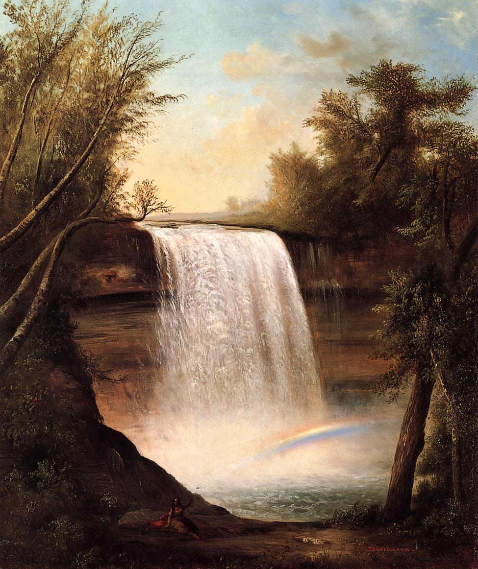 The Falls of MineHaHa, vintage artwork by Robert Seldon Duncanson, A3 (16x12") Poster Print