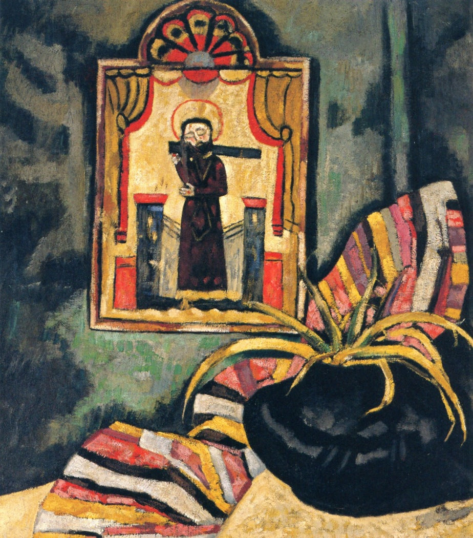 El Santo, vintage artwork by Marsden Hartley, 12x8" (A4) Poster