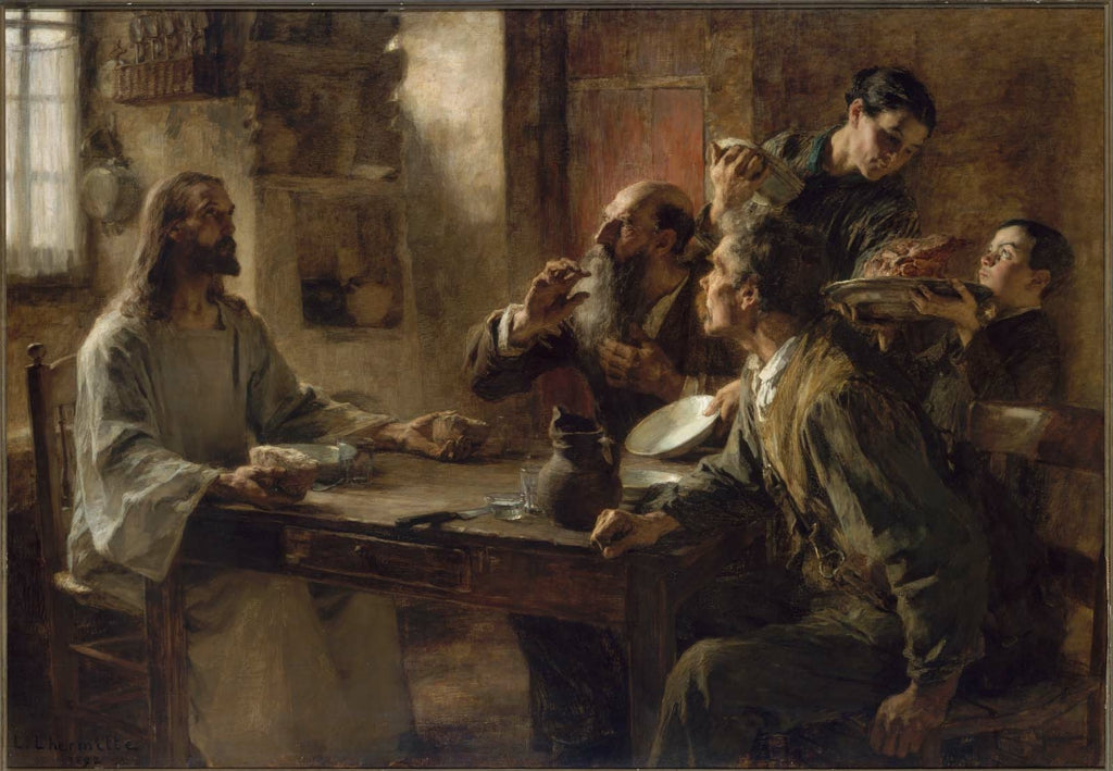 Friend of the Humble, vintage artwork by Leon Augustin Lhermitte, 12x8" (A4) Poster