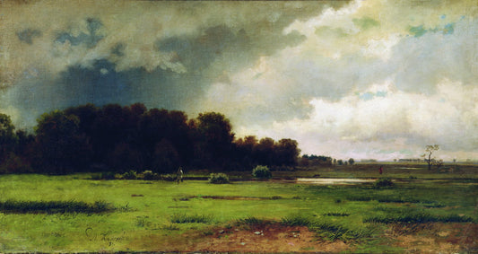 Cloudy Day, vintage artwork by Lev Kamenev, 12x8" (A4) Poster