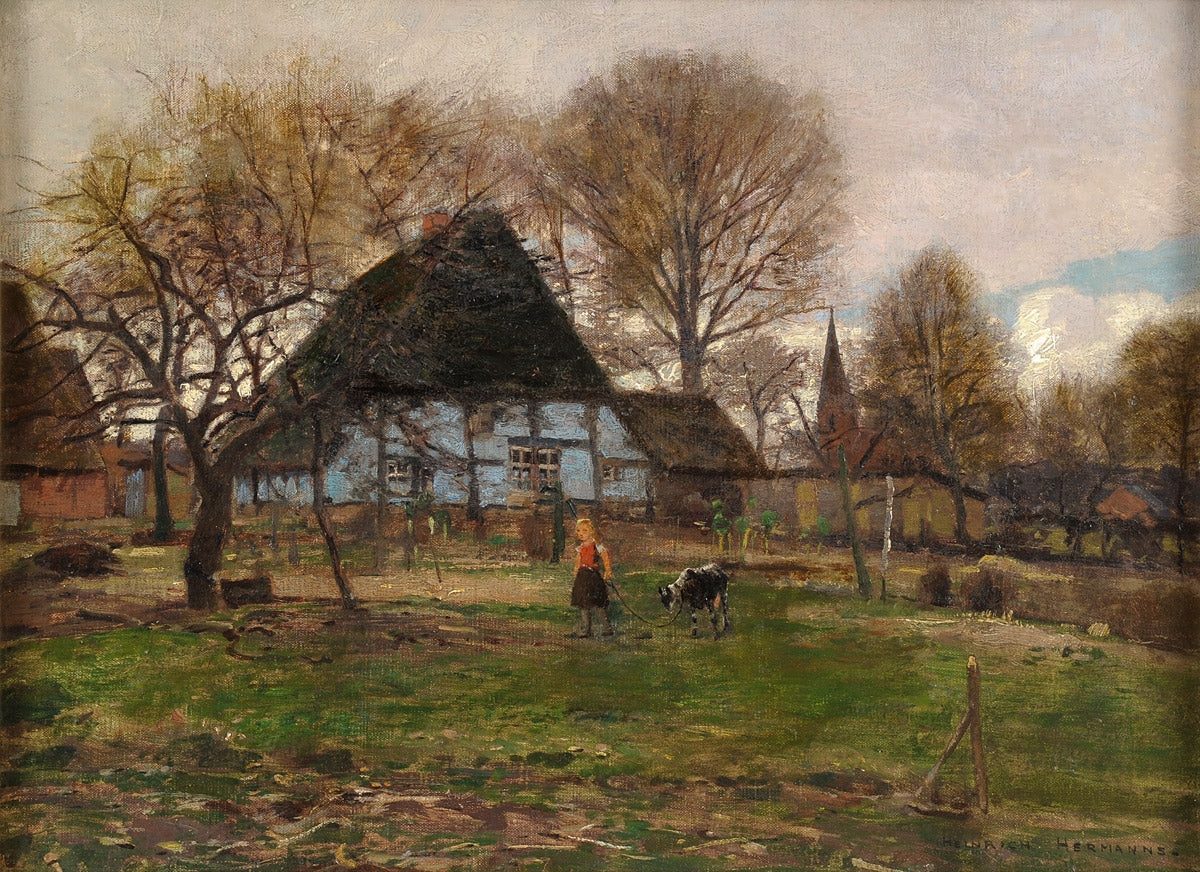 The Spring Sunshine by Heinrich Hermanns,A3(16x12")Poster