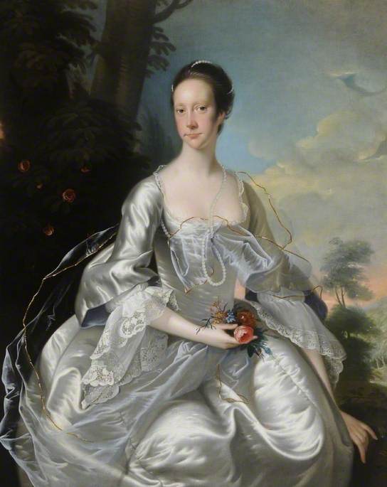 Elizabeth Pigot (1726-1766), vintage artwork by Joseph Wright of Derby , 12x8" (A4) Poster