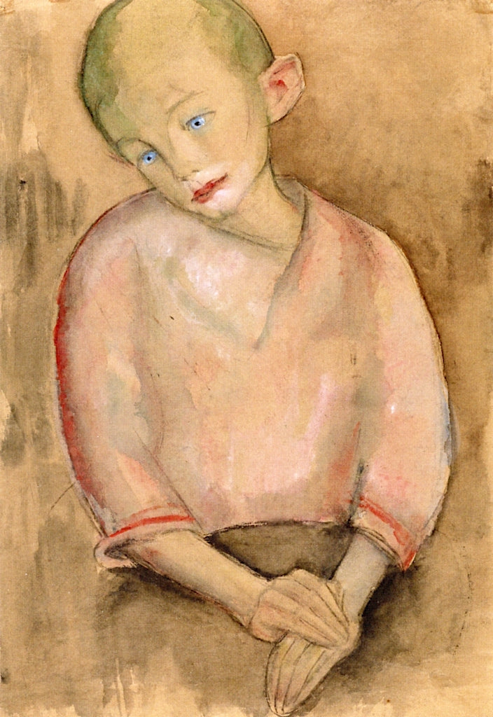 Boy with Blue Eyes, vintage artwork by Anita Ree, 12x8" (A4) Poster