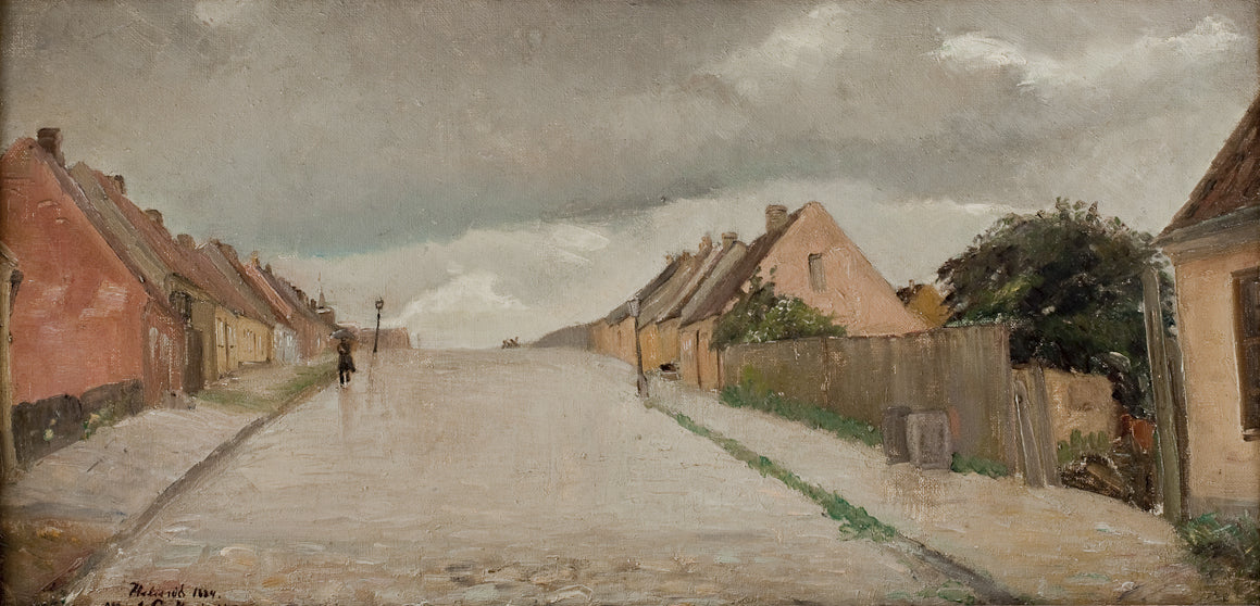 Bakkegade in Hillerød by Albert Gottschalk,A3(16x12")Poster