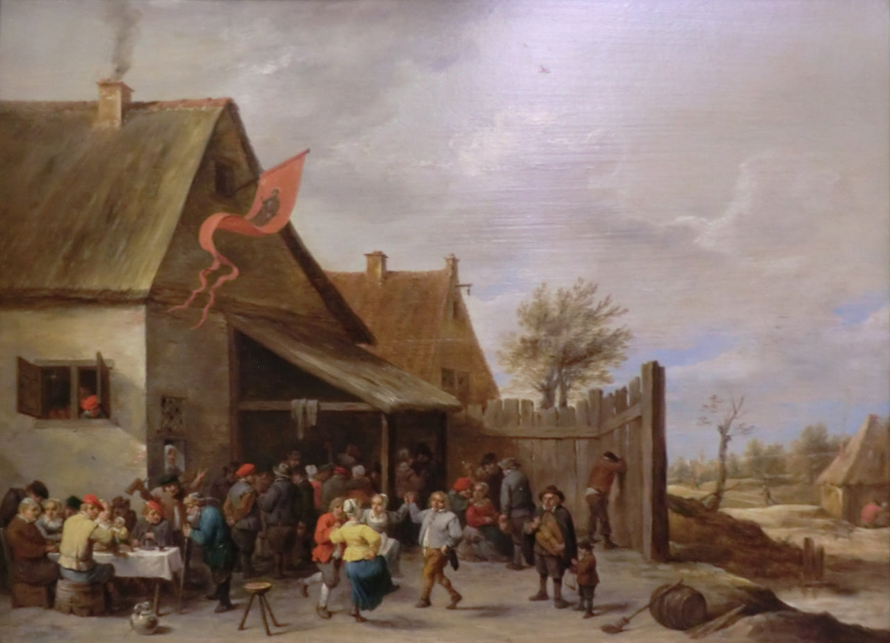 Carnival at St George, vintage artwork by David Teniers (II), 12x8" (A4) Poster