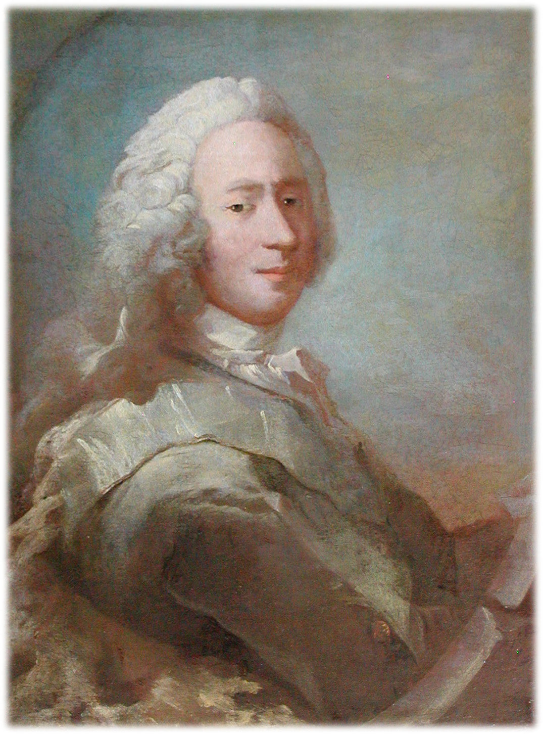 Portrait of Adam Gottlob Moltke, vintage artwork by Carl Gustaf Pilo, 12x8" (A4) Poster