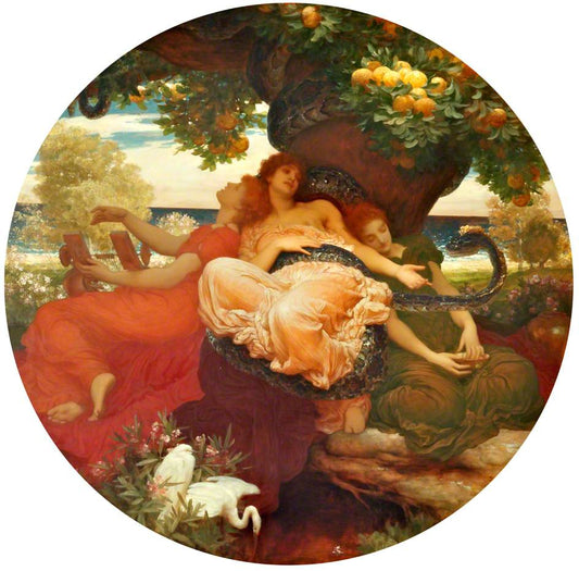 The Garden of Hesperides, vintage artwork by Sir Frederic Lord Leighton, 12x8" (A4) Poster