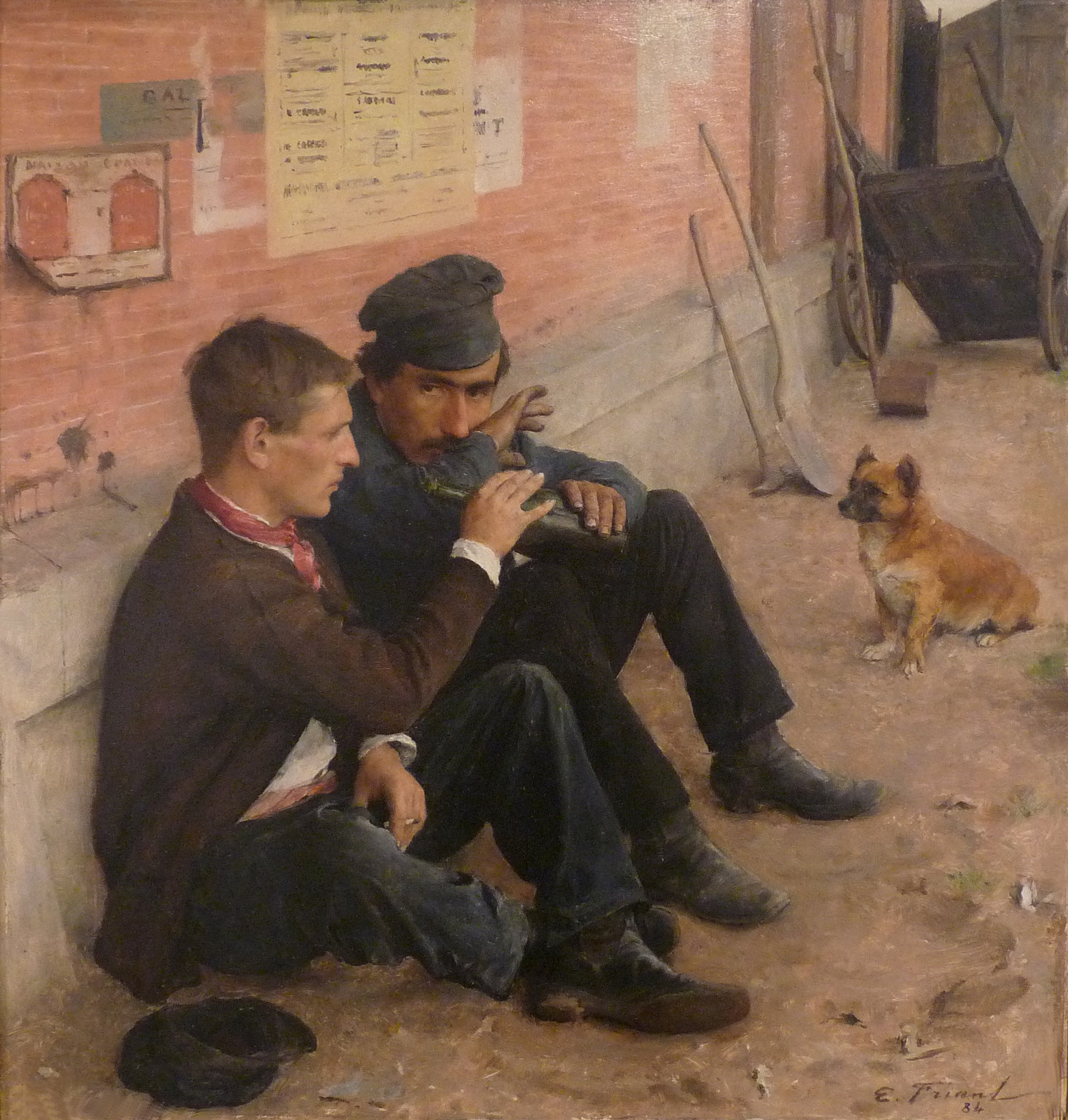 Les Buveurs by emile Friant,A3(16x12")Poster